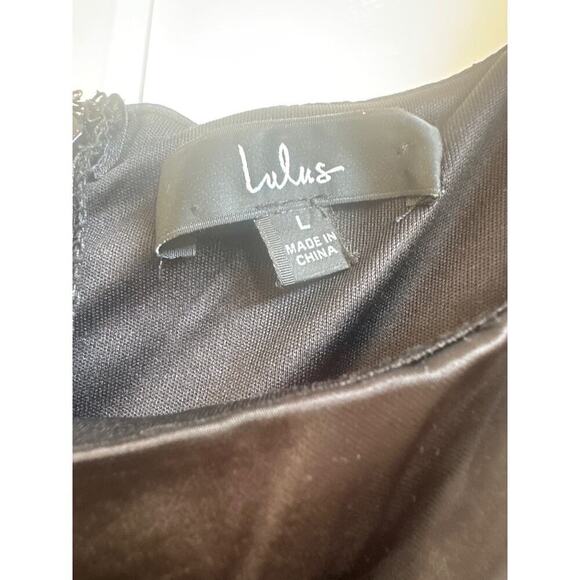 Lulus Size: Large Got The Love Black Satin Mini Dress - Picture 3 of 10